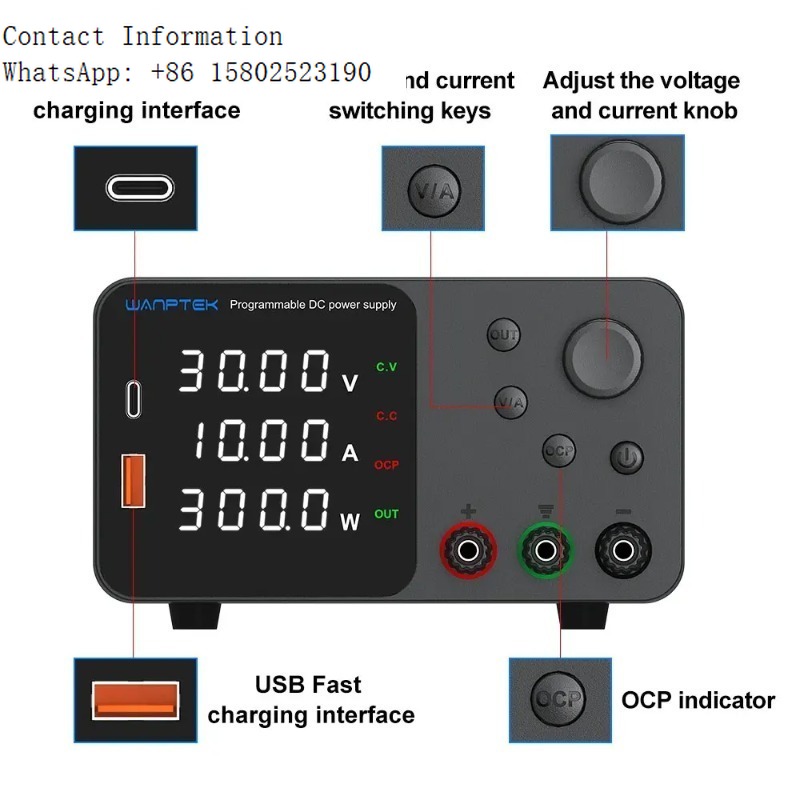 Programmable Dc Power Supply 30V 10A - TPS3010 30V 10A Güç Kaynağı Programlanabilir